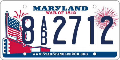 MD license plate 8AB2712