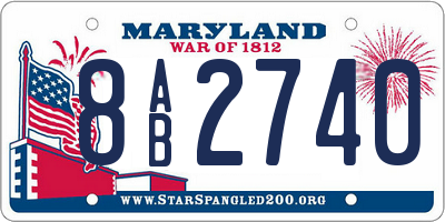 MD license plate 8AB2740
