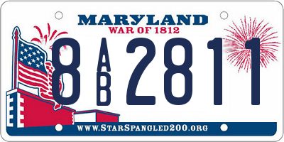MD license plate 8AB2811
