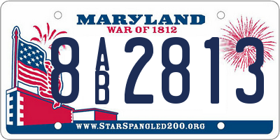 MD license plate 8AB2813