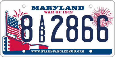 MD license plate 8AB2866