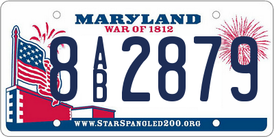 MD license plate 8AB2879