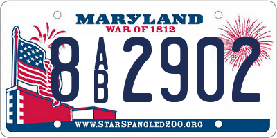 MD license plate 8AB2902