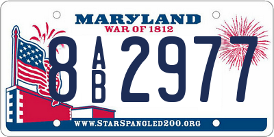 MD license plate 8AB2977