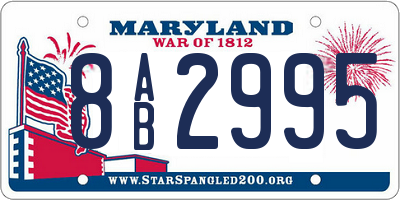 MD license plate 8AB2995