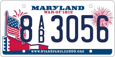 MD license plate 8AB3056