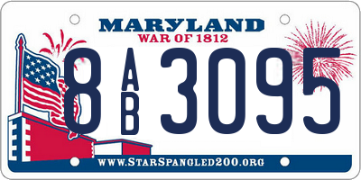 MD license plate 8AB3095