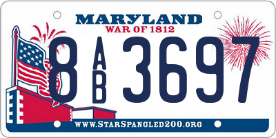 MD license plate 8AB3697