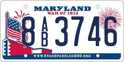 MD license plate 8AB3746