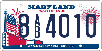 MD license plate 8AB4010