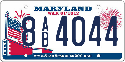 MD license plate 8AB4044