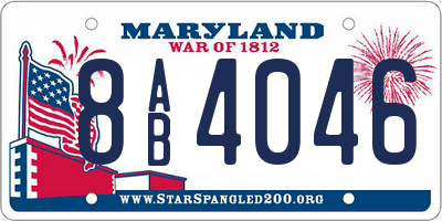 MD license plate 8AB4046