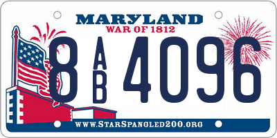 MD license plate 8AB4096