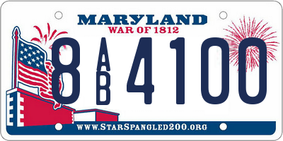 MD license plate 8AB4100