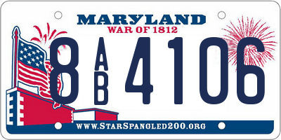 MD license plate 8AB4106