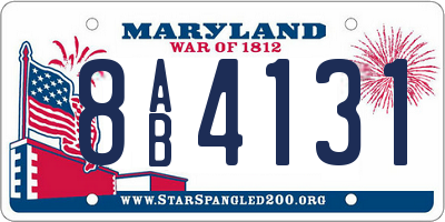 MD license plate 8AB4131