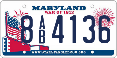 MD license plate 8AB4136