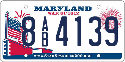 MD license plate 8AB4139