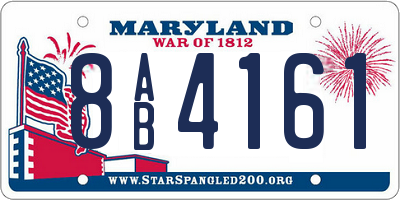 MD license plate 8AB4161