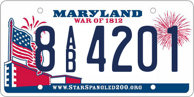 MD license plate 8AB4201