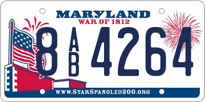 MD license plate 8AB4264