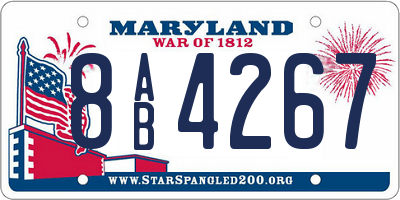 MD license plate 8AB4267