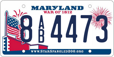 MD license plate 8AB4473