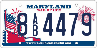 MD license plate 8AB4479