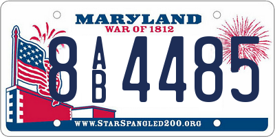 MD license plate 8AB4485