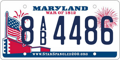 MD license plate 8AB4486