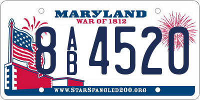 MD license plate 8AB4520