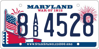 MD license plate 8AB4528