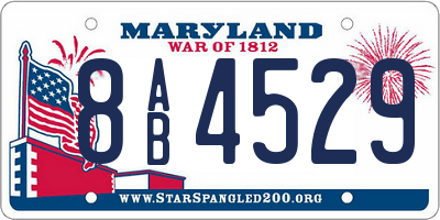 MD license plate 8AB4529