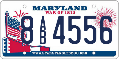 MD license plate 8AB4556