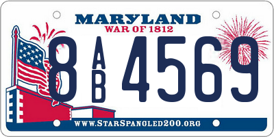 MD license plate 8AB4569
