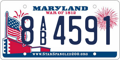 MD license plate 8AB4591