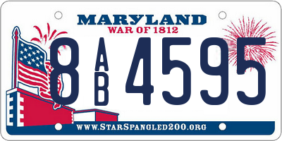 MD license plate 8AB4595