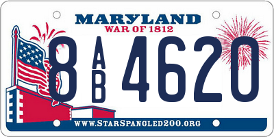MD license plate 8AB4620