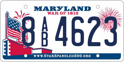 MD license plate 8AB4623