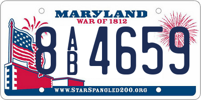 MD license plate 8AB4659