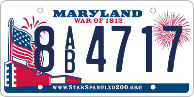 MD license plate 8AB4717