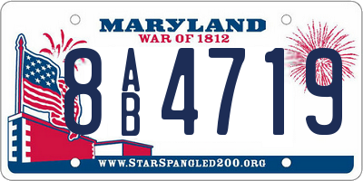 MD license plate 8AB4719