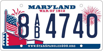 MD license plate 8AB4740