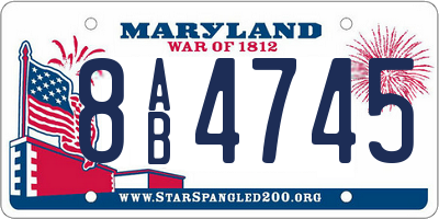 MD license plate 8AB4745