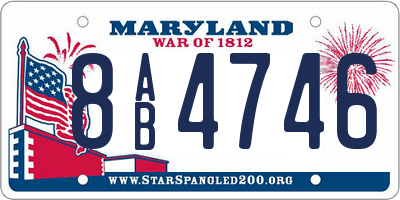 MD license plate 8AB4746