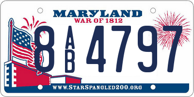 MD license plate 8AB4797