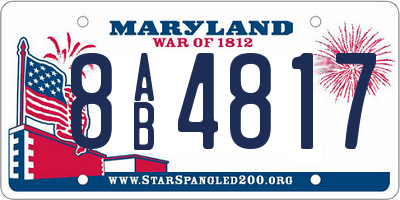 MD license plate 8AB4817