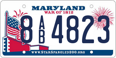 MD license plate 8AB4823