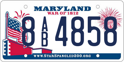 MD license plate 8AB4858