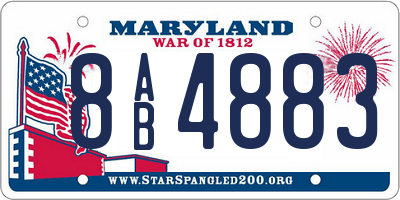 MD license plate 8AB4883